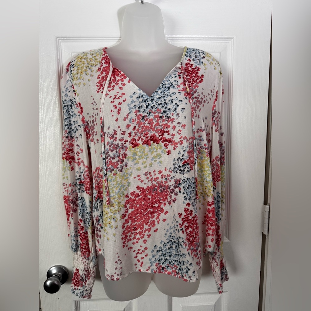 Lucky Brand Floral Long Sleeve Blouse